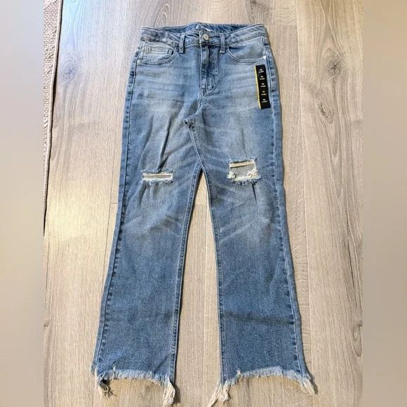 Art Class Light Blue Distressed Jeans NWT size 14 - Picture 4 of 7